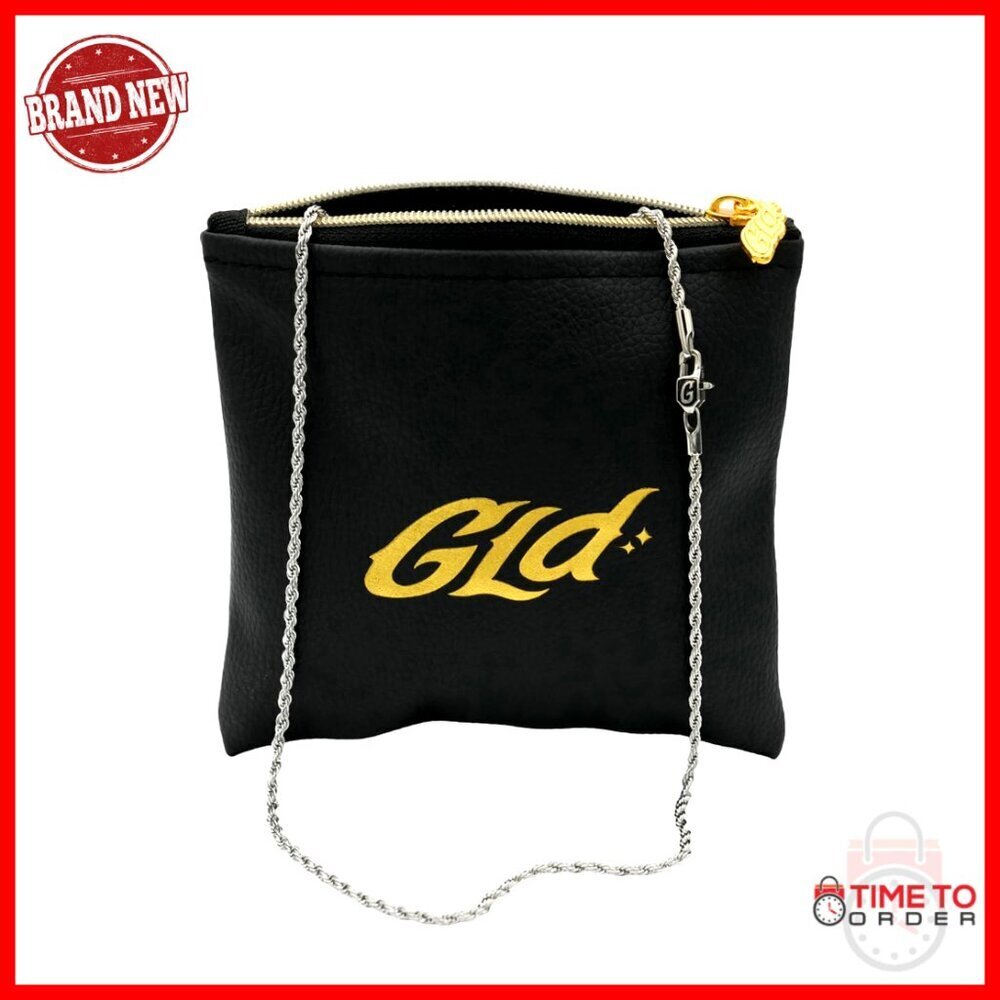 Gold-Plated Rope Chain Necklace with Secure Clasp and Travel Pouch
